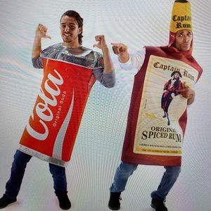 Coke + rum couples costume